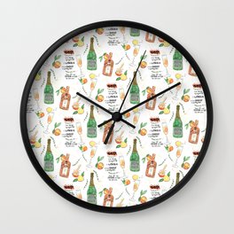 Ritzy Mimosa Cocktail Recipe Wall Clock