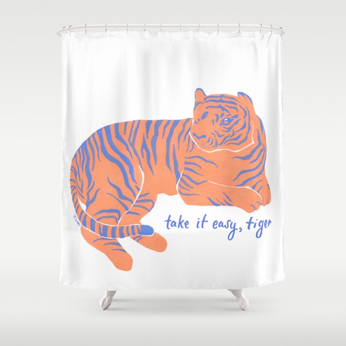 Take It Easy, Tiger Shower Curtain