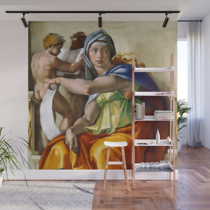 Michelangelo Delphic Sibyl Wall Mural By Alexandra Arts Society6