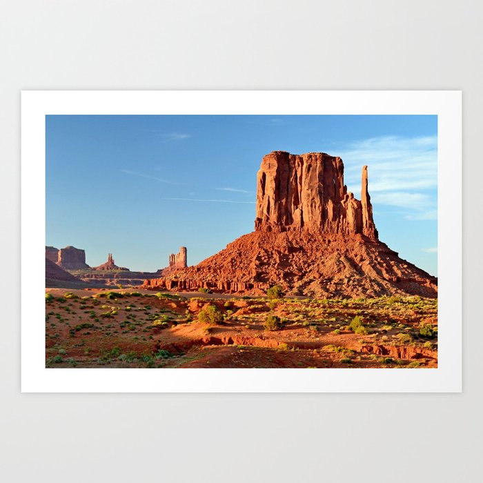 Monument Valley The Mittens Mountain Art Print