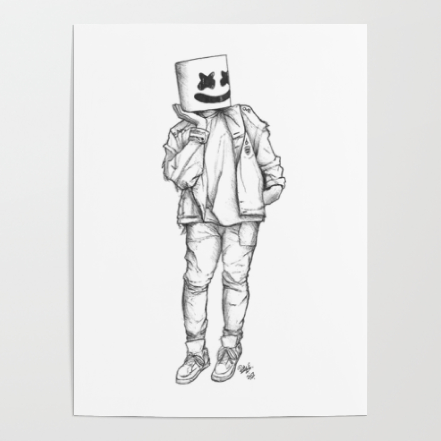 Marshmello Poster By Blitzart Society6