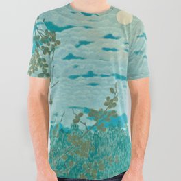 Bror Lindh Swedish Moonlit Landscape All Over Graphic Tee