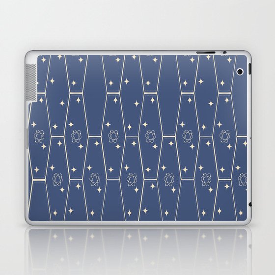 Mid-Century Modern Elongated Hexagon Atomic Star Pattern 1.2 Laptop & iPad Skin
