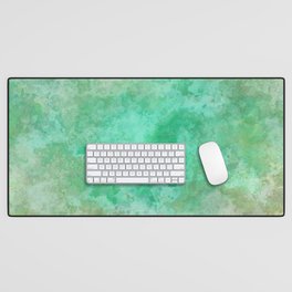 Abstract nature green marble Desk Mat