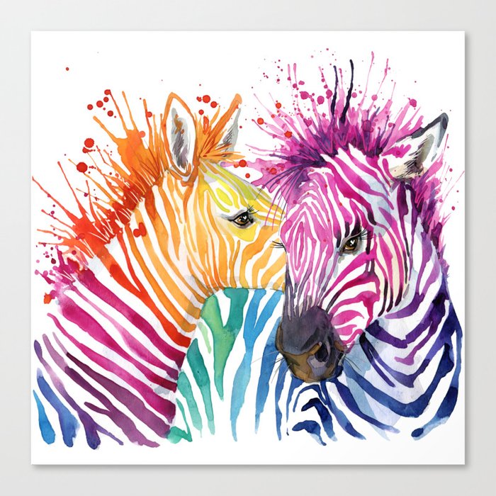 Multicolored Abstract Painting, Africa Watercolor Painting Art for