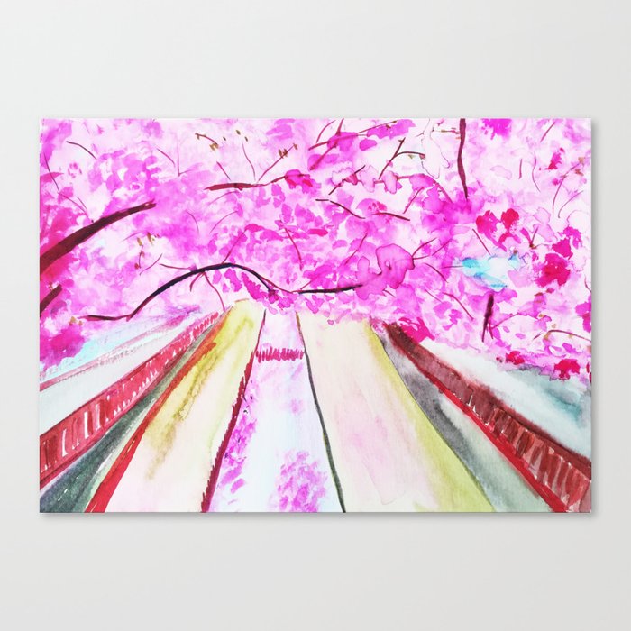 Cherry pink, spring in Japan Canvas Print