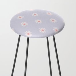 Groovy Floral Pattern Counter Stool