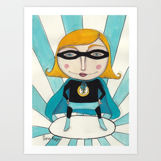 Superheroine Art Print