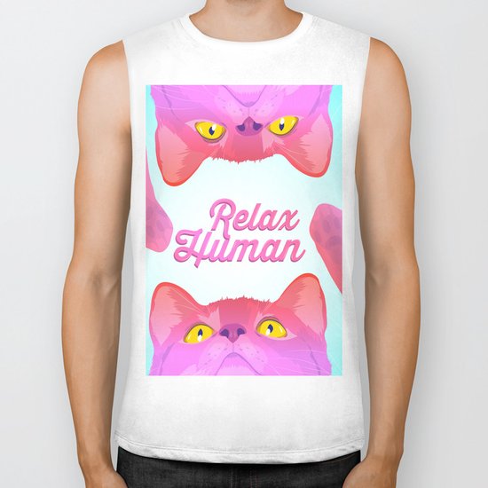 Relax human Biker Tank
