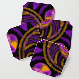 Purple and Gold Twins Coaster