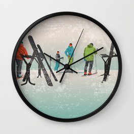 Skiers Summit Wall Clock