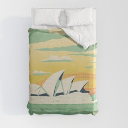 Vintage poster - Sydney Duvet Cover