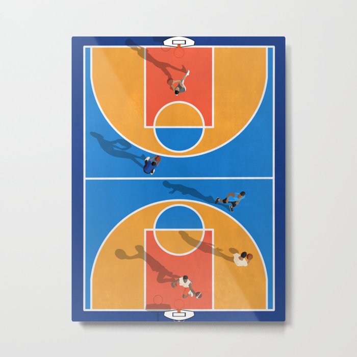 Basketball Colors | Street Court  Metal Print