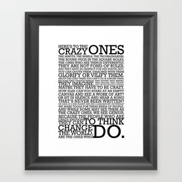 Here's To The Crazy Ones - Steve Jobs Framed Art Print