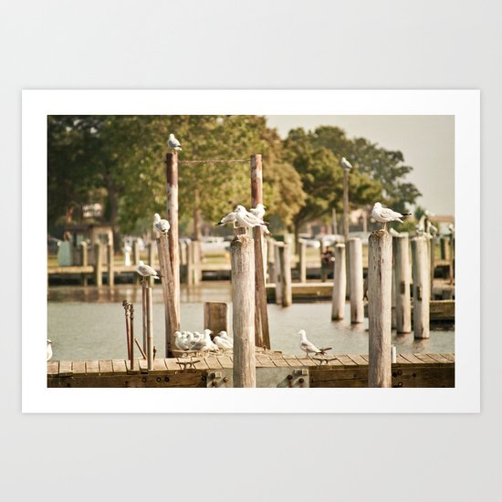 The docks Art Print