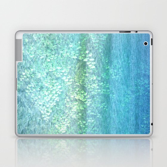 blue green shimmering ivy wall Laptop & iPad Skin