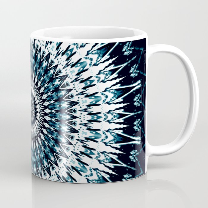 Indigo Navy White Mandala Design Coffee Mug