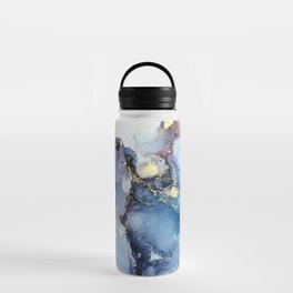 Cotton Candy Skies - alcohol ink abstract sunset sky Water Bottle