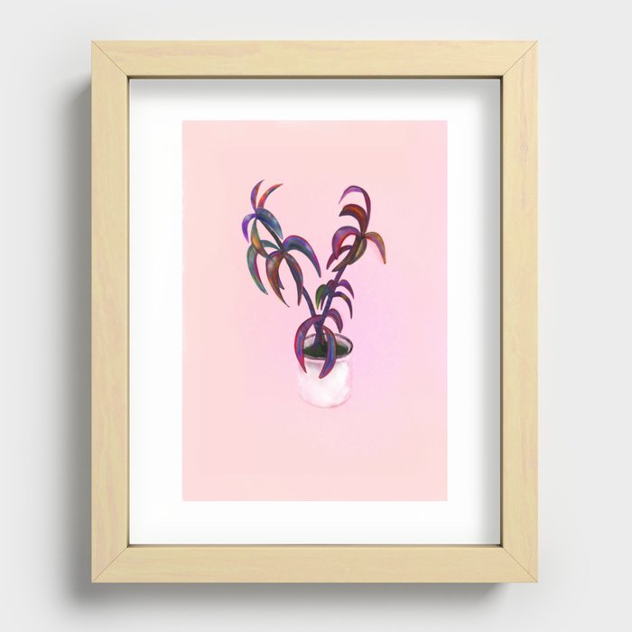 Office Plant Recessed Framed Print