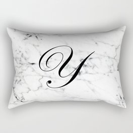 Letter Y on Marble texture Initial personalized monogram Rectangular Pillow
