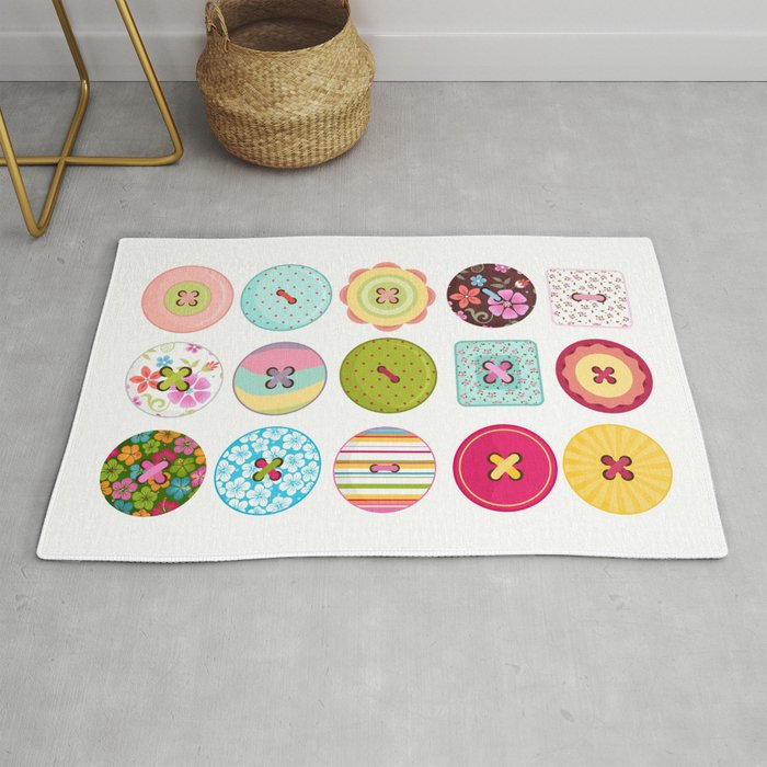 Sewing Buttons Rug