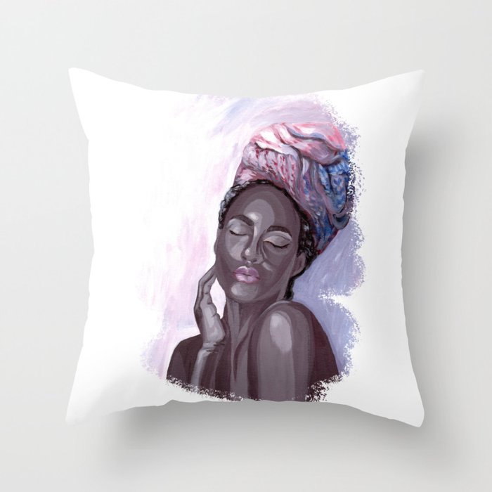 Beautiful Strong African American Women Art Acrylic Painting Throw