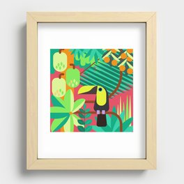 Toucan in the jungle Recessed Framed Print