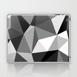 Eome - Geometric Triangle Art Design Pattern in Black and White Laptop Skin