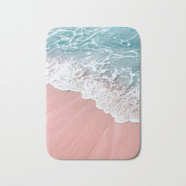 Ocean Love Bath Mat | Color, Landscape, Surf, Nature, Coastal, Water, Foam, Minimal, Aqua, Photo 