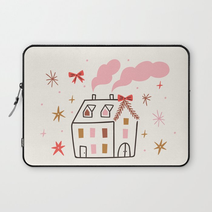 Happy Holidays print design Laptop Sleeve