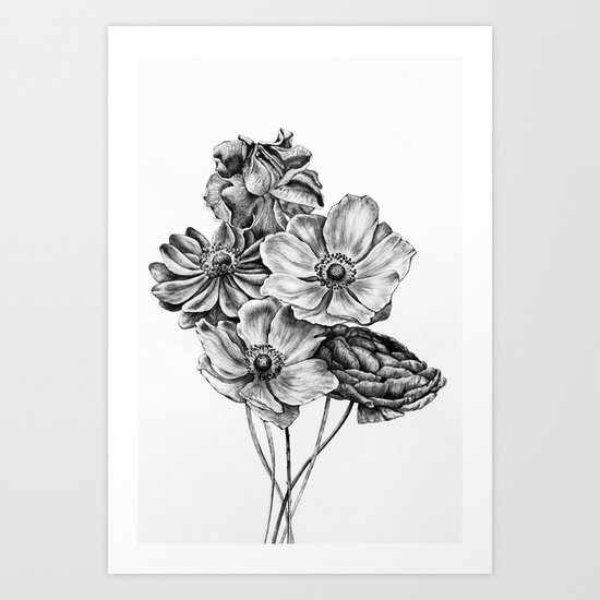 Flower bouquet Art Print