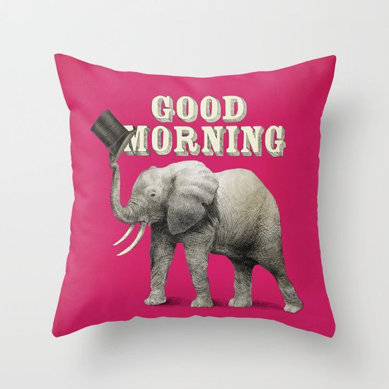 Good Morning Throw Pillow