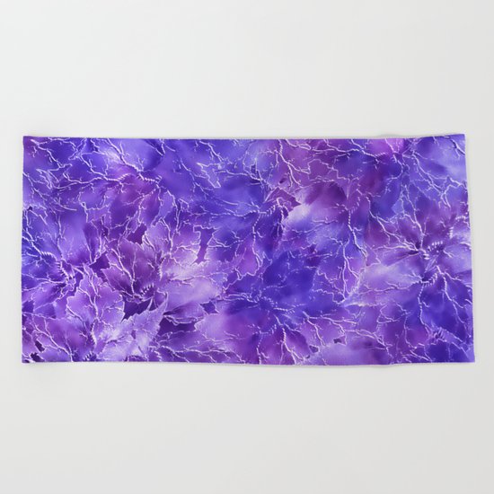 Frozen Leaves 20 Beach Towel