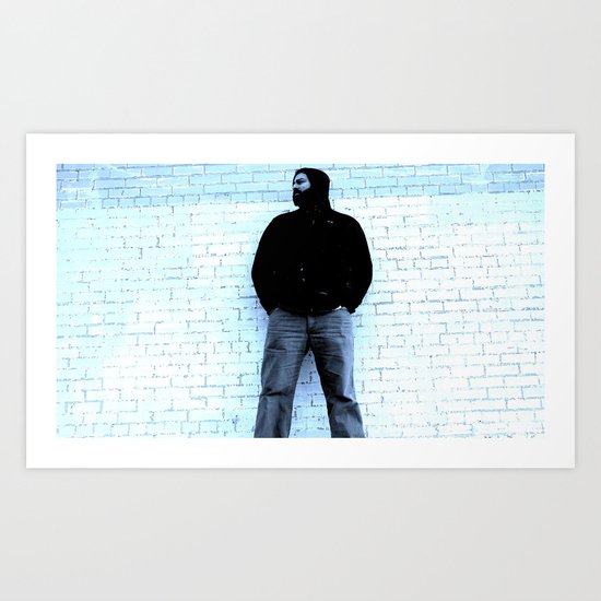 Holding the Wall Up Art Print