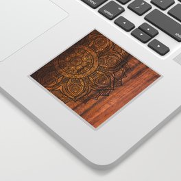 Mandala on Wood Sticker