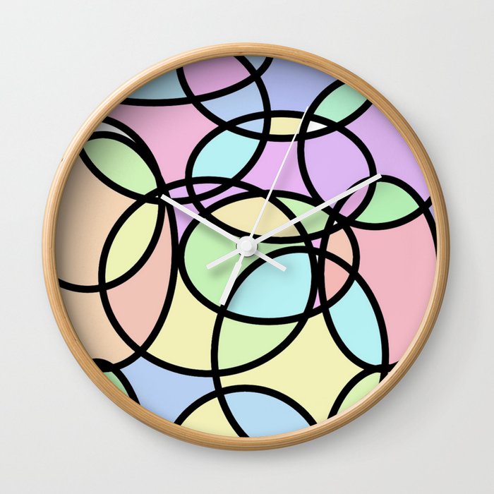 circle of life geometric print design Wall Clock