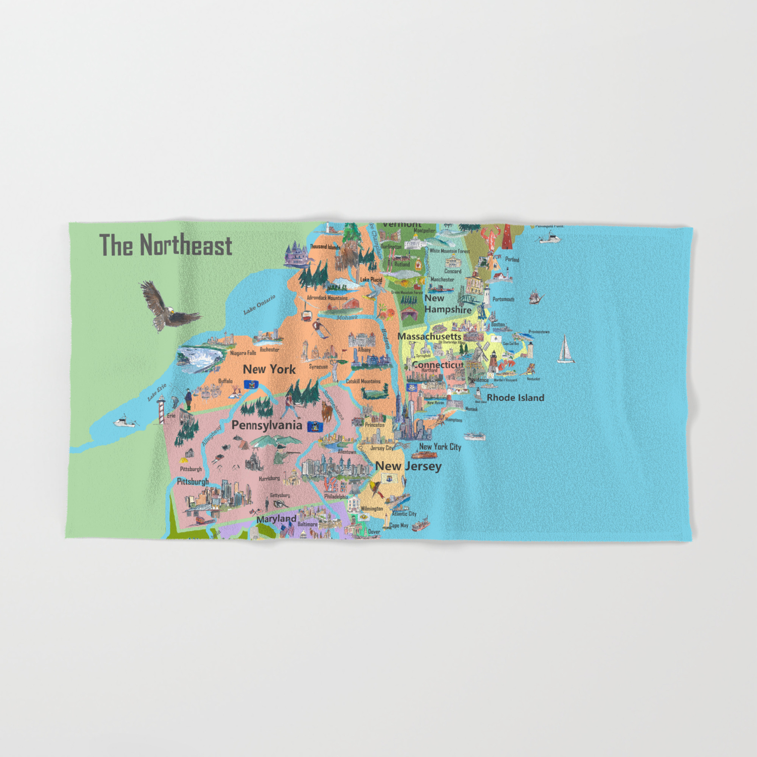 Usa Northeast States Colorful Travel Map Va Wv Md Pa Ny Ms Ct Ri Ve De Nj With Highlights And Favori Hand Bath Towel By Artshop77 Society6 Usa Northeast States Colorful Travel Map Va Wv Md Pa Ny Ms Ct Ri Ve De Nj With Highlights And Favori Hand Bath Towel By Artshop77 Society6