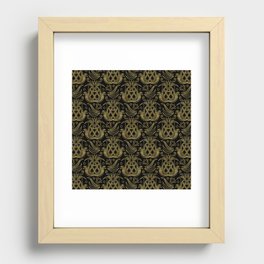 Luxe Pineapple // Black Recessed Framed Print