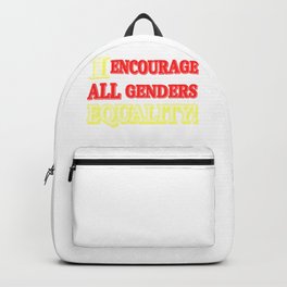 "ALL GENDERS EQUALITY" Cute Expression Design. Buy Now Backpack