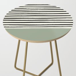 Sage Green x Stripes Side Table
