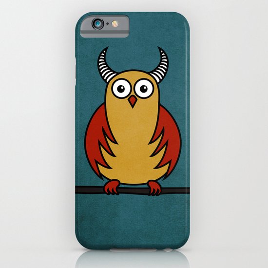 Funny Cartoon Horned Owl iPhone & iPod Case