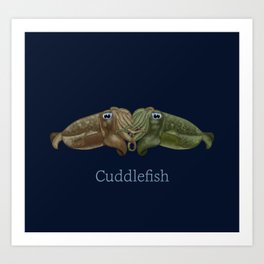 Cuddlefish - Cuttlefish Cuddling Art Print