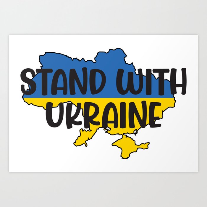 Stand With Ukraine Art Print