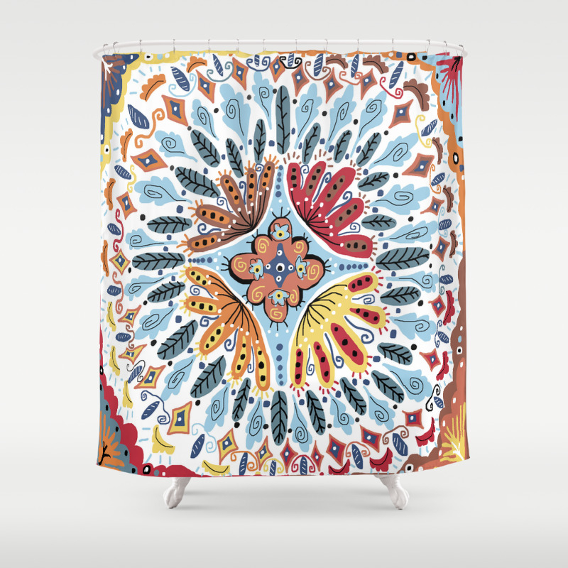 Spanish Tiles Shower Curtain By Amygale Society6