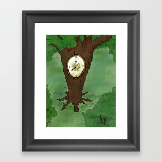 Tick Tock goes the tree Framed Art Print