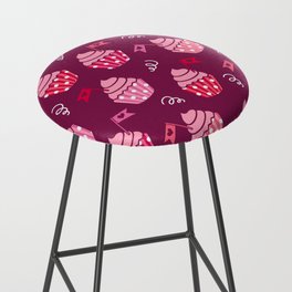 Valentine's cupcakes burgundy pink party Bar Stool