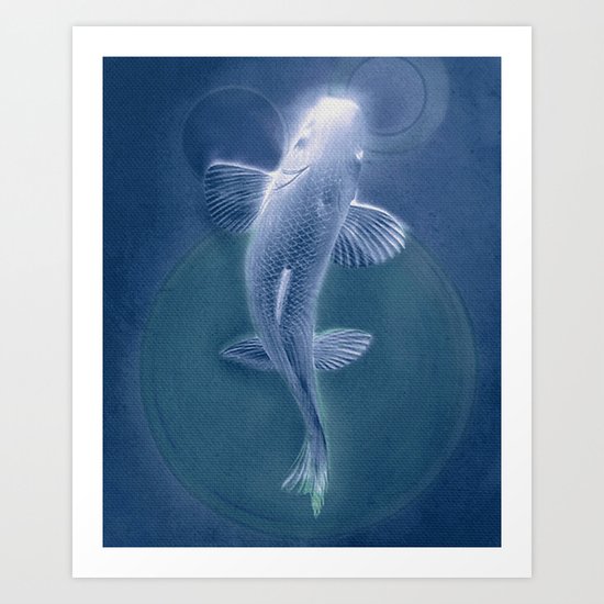 知識に歩く (Walk to Knowledge) blue Art Print