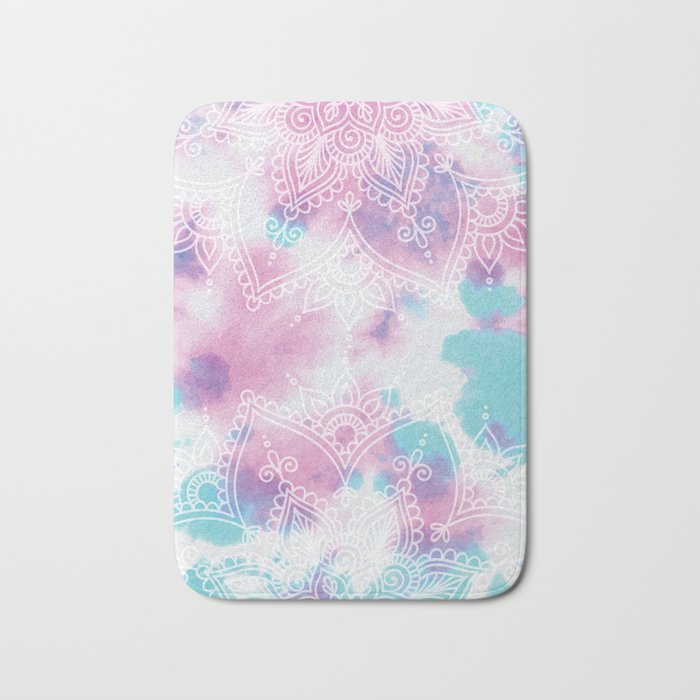 Henna Tie Dye Bath Mat