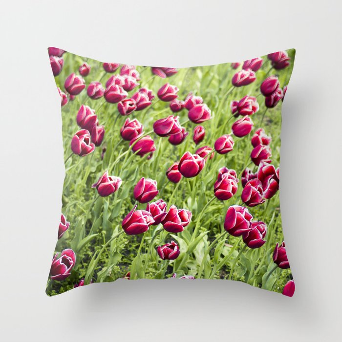 Tulips will remember  Throw Pillow