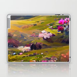 Flower Field and Volcano Laptop & iPad Skin